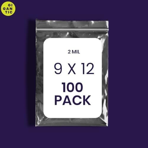 Zipper Bags, 9" x 12", 2 Mil, Clear, Resealable Poly Bags for Industrial, Food, Office, and Storage Use (100, 1 Gallon / 9" X 12" / 2 Mil)