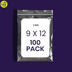 Zipper Bags, 9" x 12", 2 Mil, Clear, Resealable Poly Bags for Industrial, Food, Office, and Storage Use (100, 1 Gallon / 9" X 12" / 2 Mil)