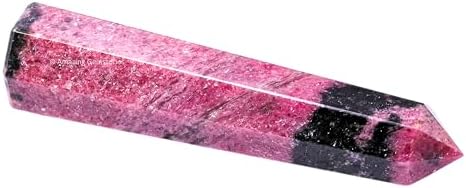Amazing Gemstone Rhodonite Crystal Towers - Natural Healing Crystal Point Obelisk for Reiki Healing and Crystal Grid (2" to 3" INCH)