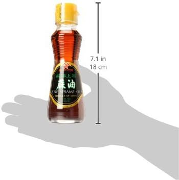 Kadoya Brand 100% Pure Sesame Oil (Sesame Oil 5.5 OZ, 1 Bottle) + One NineChef Long Handle Spoon Per Order