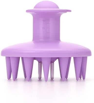 Hair Oil Applicator & Scalp Massager – Soft Silicone Bristles to Remove Dandruff, Leak-Proof Applicator for Hair Growth Oils, Serums & Treatments – Even Distribution, Gentle Massage (Lavender Purple)