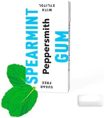 Peppersmith Spearmint Xylitol Gum 15g - 12 Pack