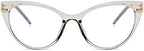 LJCZKA Blue Light Blocking Glasses Women Anti Eye satrain Computer Cat eye Eyeglasses Cateye Clear Frame