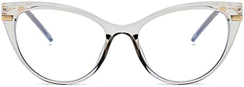 LJCZKA Blue Light Blocking Glasses Women Anti Eye satrain Computer Cat eye Eyeglasses Cateye Clear Frame