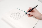 Zebra Pen, SARASA Grand Retractable Gel Pen, Solid Brass Barrel, Fast-Drying Black Ink, 0.7mm Point, Ideal for the Left Handed, Eliminates Smudging, Navy Brass Barrel, 1-Pack, (45211)