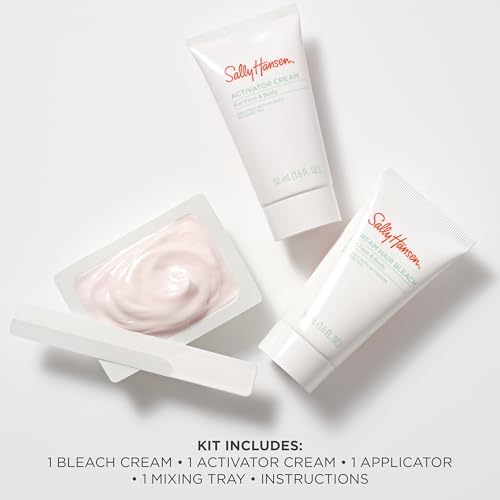 Sally Hansen Bleach Cream for Facial & Body Hair | Vegan Formula with Glycerin | All Skin Types