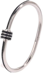 Sliver Bracelets for Women;Stainless Steel Oval Shape Rhinestones Bangle Bracelet Gift for love；
