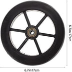 7 Inch Wheels for Walker Replacement Wheels 4Pcs Wheelchair Front Castor Replacement: Drive Walker Parts Universal Fit Black