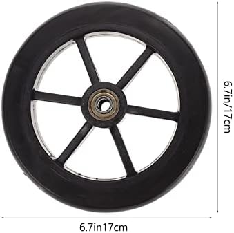 7 Inch Wheels for Walker Replacement Wheels 4Pcs Wheelchair Front Castor Replacement: Drive Walker Parts Universal Fit Black