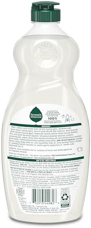 Seventh Generation Dish Soap Liquid Lavender Flower & Mint Scent Pack of 6 Dishwashing Soap Dish Detergent Liquid Soap 19 oz