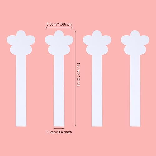 Honbay 100PCS Flower Shaped Disposable Perfume Test Strips Essential Oils Paper Test Strips Smelling Test Paper White Testing Strips Aromatherapy Fragrance Tester Strips (A)