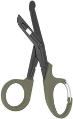 Bandage Shears Scissors EMT and Trauma Shears, Bent Stealth Black Coated for Nurses, Students, Emergency Room (15cm, Green)