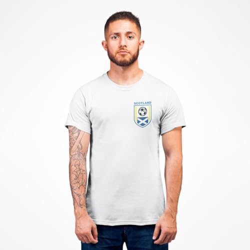 Printbox Originals Scotland Badge Soccer Jersey Football Shirt for Men, Scotland Soccer Gifts, Scottish Football Shirt