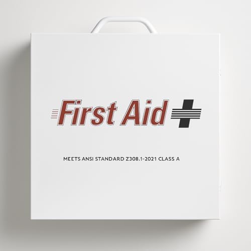 ProStat First Aid 3-Shelf ANSI/OSHA Class A Industrial First Aid Cabinet (Model 8213SP) – Fully Stocked Steel Kit for 100–150 People – Workplace, Warehouse, Construction, Office Safety Compliance Kit