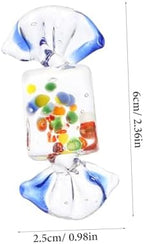 6pcs Chic Japanese Style Glass Candy Ornament Desktop Decoration for Home and Office Lifelike Candy Crafts Adornment for Sweet Aesthetic Display