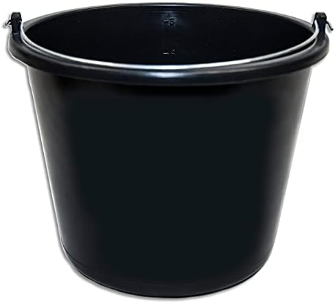 Stella Bucket for Construction Site - Black (5 Litres)