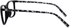 OPULIZE ARC Large Reading glasses for Women Men,Scratch Resistant Rectangular frame with Spring Hinges,Black, Blue, Purple +1.5 (Pack of 3)