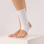 WrtmyR 2 Pack Ankle Brace Compression Sleeve, Ankle Wrap & Ankle Support for Women & Men, Ankle Compression Sock (White, Large (2 PACK))
