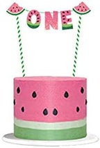 Watermelon Cake Toppers Kits One in a Melon Cupcake Topper Baby Shower 1st Birthday Party Supplies Paper Cake Decorations