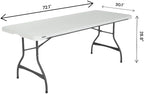 Rectangular 6 Foot Lifetime Commercial Grade Stacking Folding Utility Table for All Events (White Granite, 6 Pack)