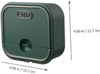 IMIKEYA Wall-Mounted Soap Box with Flip Cover for Bathroom Self-draining Soap Holder in Green No Drilling Installation Space-Saving Storage and Quick-Dry Design