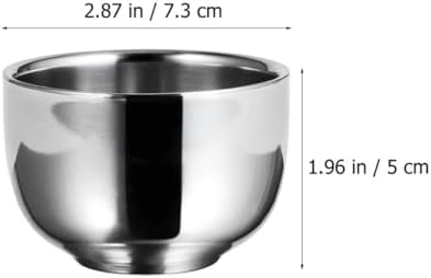 Stainless Steel Shaving Cream Bowl for Men 1pcs Foaming Shave Bowl Household Beard Bubble Container Barber Shaving Accessory