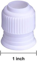 Shappy 12 Pieces Coupler Piping Bag Plastic Standard Couplers Cake Decorating Pipe Tip for Frosting Icing Nozzles (1.2 x 1 Inch)