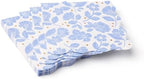 Bonjour Fête Light Blue Floral Large Paper Napkins | 3-Ply Luncheon Size with Gold Foil Accents | Elegant Tableware for Baby Showers, Spring Celebrations, Birthdays | Pack of 20, 6.5” Folded