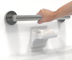 Bath, Shower and Toilet Safety Grab Bar for Seniors and Handicaps, ADA Compliant Mobility Aid Balance Assist Handle, Stainless Steel