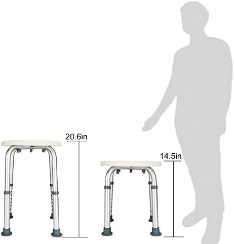 Shower Chair Shower Stool, Adjustable Height Bath Stool Chair, Shower Stool Chair Bath Seat, Height Adjustable Shower Bench, Shower Seat Shower Chair Bath Chair Bathtub Shower Seat for Bathroom