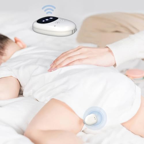 Wireless Bedwetting Alarm for Boys Girls, USB-C Rechargeable, Loud Sound, Strong Vibration, Pee Alarm, Potty Training for Kids, White