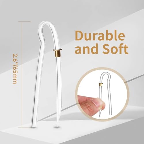 Hearing Aid Tubes - Size #13 Preformed BTE Earmold Tubing 3.5 x 2 mm Hearing Aid Replacement Tube with Gold Lock Hearing Aid Cleaning Kit (6)