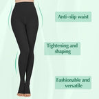 20 - 30mmHg Compression Pantyhose,1 Pair or 2 Pairs Comfortable Compression Leggings,Open Toe Design,Medical Waist High Compression Stockings for Edema, Varicose Veins, Swelling, Pregnant,Nurses, Athletes(Open Toe)