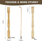 YIMICOO 2 Pack Wooden Bamboo Back Scratcher, 17 Inch Long Handle Back Scratchers for Adults Men Women, with Beautiful Gift Packaging