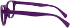 OPULIZE POP Reading Glasses for Women Men,Scratch Resistant Round Matt Frame with Spring Hinges, Purple +1.00 (Pack of 1)