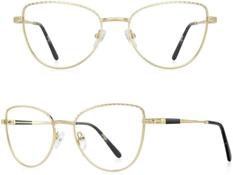 RB. Pilot Retro Cateye Reading Glasses for Women Blue Light Blocking Computer Glasses Spring Hinge Readers