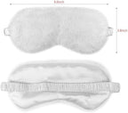 1 Pack Sleep Mask, Eye Shade, Fur Blinkfold, Soft Plush Eye Sleeping Mask for Women, Men, Kids, Boys, Girls (White)