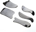 5pcs Natural Buffalo Horn Gua Board Set for Body Face Massage Multi- Scraping Tools to Promote Blood Circulation and Relax Muscles