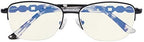Eyekepper Women Blue Light Filtering Computer Glasses - Half-rim Stylish Reading Eyeglasses - Anti Eye Strain Tired Readers