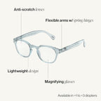 IZIPIZI READING #C Reading Glasses for Women and Men – Square Glasses with Anti-Scratch Lenses, Lightweight Fashion Frame