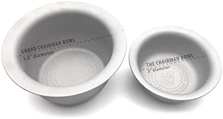 Vikings Blade Luxury Shaving Soap Bowl, Sandblasted Steel for Fast, Thick Lather, Unbreakable, Tactile Texture, Great for Standard Sized Pucks & Soaps (The Chairman, 3” Diameter)