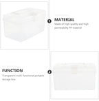 Cabilock Small Portable Storage Box with Handle, Versatile Household Container for Emergency Medicine and Sundries Organization, Multifunctional Storage Case for Home and Travel