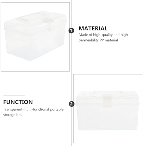Cabilock Small Portable Storage Box with Handle, Versatile Household Container for Emergency Medicine and Sundries Organization, Multifunctional Storage Case for Home and Travel