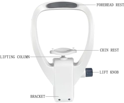 Chin Rest Forehead Support Optometry Accessories, Lifting Chin Bracket with Adjustment Knob,Rust-Proof Material, for Optical Shops, Vision Care Center