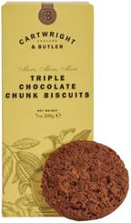 CARTWRIGHT & BUTLER Triple Chocolate Chunk Biscuits, 200 GR