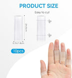 10 Pcs Finger Sleeves Protectors Silicone Finger Protectors Silicone Finger Sleeve Finger Covers Cushions and Protects Gel Rubber Finger Shields Provide Relief for Cracked Finger