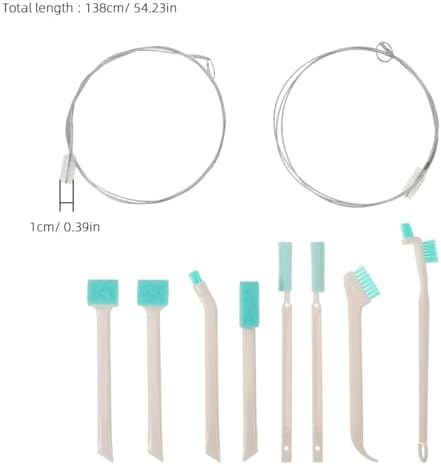 ULTECHNOVO Ice Maker Cleaning Brush Set - Multi-Purpose Nylon Ice Maker Gap Cleaner Kit for Countertop Machines and Appliances - Flexible Tube and Crevice Brushes for Thorough Cleaning