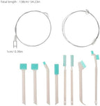 ULTECHNOVO Ice Maker Cleaning Brush Set - Multi-Purpose Nylon Ice Maker Gap Cleaner Kit for Countertop Machines and Appliances - Flexible Tube and Crevice Brushes for Thorough Cleaning
