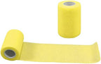 Self Adherent Wrap Bandages Self Adhering Cohesive Tape Elastic Athletic Sports Tape for Sports Sprain Swelling and Soreness on Wrist and Ankle 6PCS 3 in X 14.7 ft (Yellow)