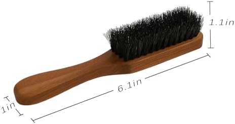 Small Beard Brush with Handle for Men, Travel Boar bristle Hair Beard Grooming Brush (Snake)